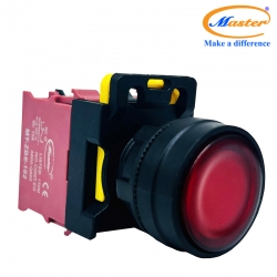 Nút Nhấn OFF Có Đèn Màu Đỏ Master - Loại Tự Nhả