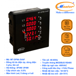Đồng Hồ Đo Tần Số - Điện Áp - Dòng Điện 3 Pha MT-DP96-3VAF Master