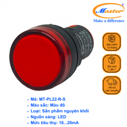 Đèn Báo Pha Đỏ Master - Loại Đầu Phẳng