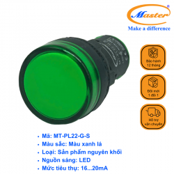 Đèn Báo Pha Xanh Lá Master - Loại Đầu Phẳng