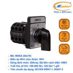 Chuyển Mạch Volt 7 Vị Trí 64x79 Master