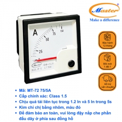 Đồng Hồ Đo Ampe MT-72 75/5A Master
