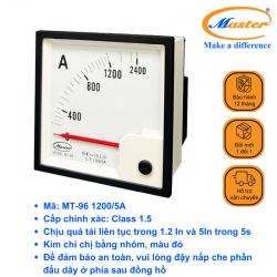 Đồng Hồ Đo Ampe MT-96 1200/5A Master