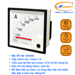 Đồng Hồ Đo Ampe MT-96 1250/5A Master