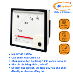 Đồng Hồ Đo Ampe MT-96 150/5A Master