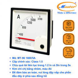 Đồng Hồ Đo Ampe MT-96 1600/5A Master