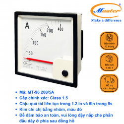 Đồng Hồ Đo Ampe MT-96 200/5A Master