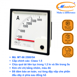 Đồng Hồ Đo Ampe MT-96 2500/5A Master