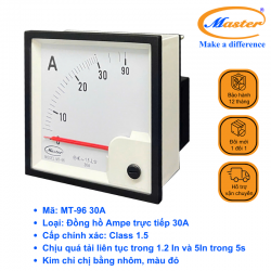 Đồng Hồ Đo Ampe Trực Tiếp MT-96 30A Master