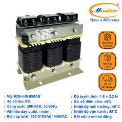 Cuộn Kháng 6% Cho Tụ Bù 3P 50KVAR 440VAC Master