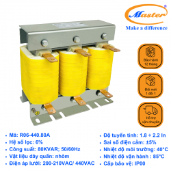 Cuộn Kháng 6% Cho Tụ Bù 3P 80KVAR 440VAC Master
